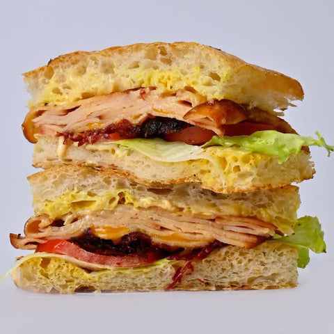 Turkey Club on Focaccia